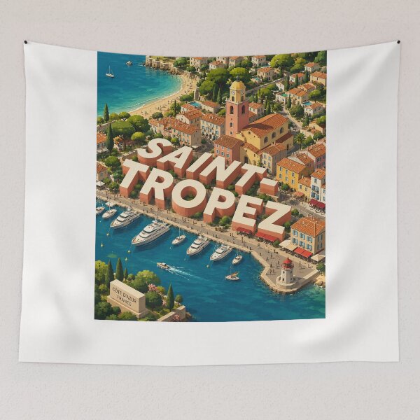 Item preview, Saint Tropez Côte d’Azur Harbor and French Riviera Waterfront designed and sold by Places On Earth.