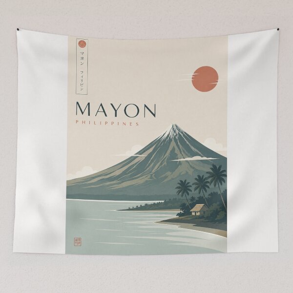 Item preview, Volcán Mayon Albay Filipinas bajo el horizonte de Bicol designed and sold by Places On Earth.