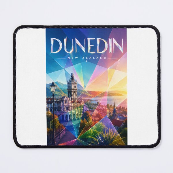 Item preview, Dunedin New Zealand Railway Station and Otago Harbour at Sunset designed and sold by Places On Earth.