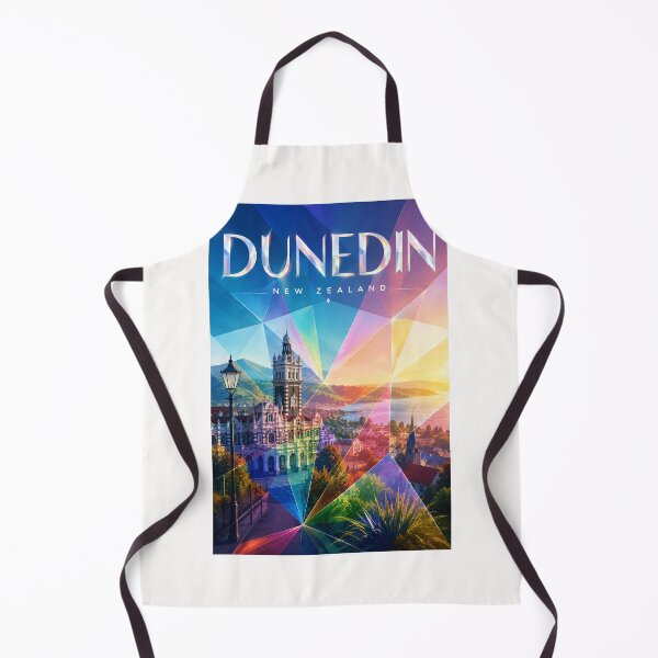 Item preview, Dunedin New Zealand Railway Station and Otago Harbour at Sunset designed and sold by Places On Earth.