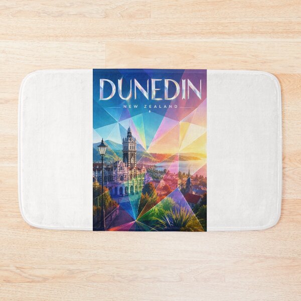 Item preview, Dunedin New Zealand Railway Station and Otago Harbour at Sunset designed and sold by Places On Earth.