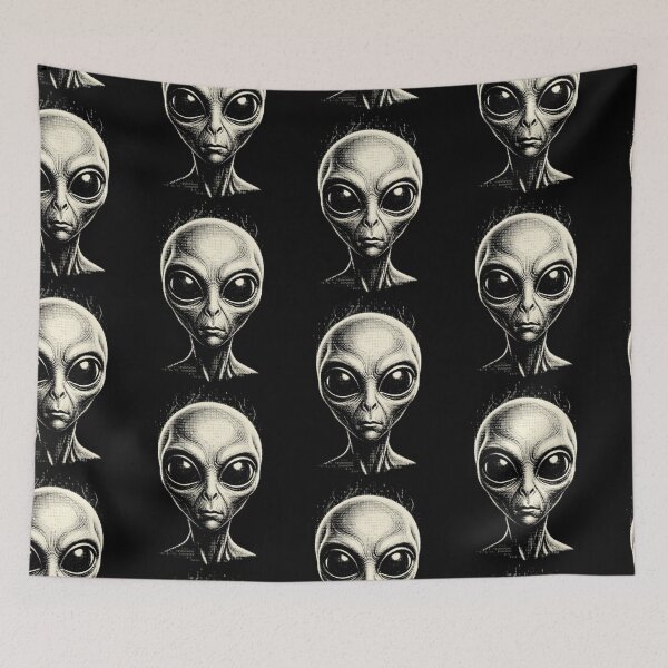 Item preview, Ascii Alien Head Extraterrestrial Sci-Fi Art designed and sold by d247.