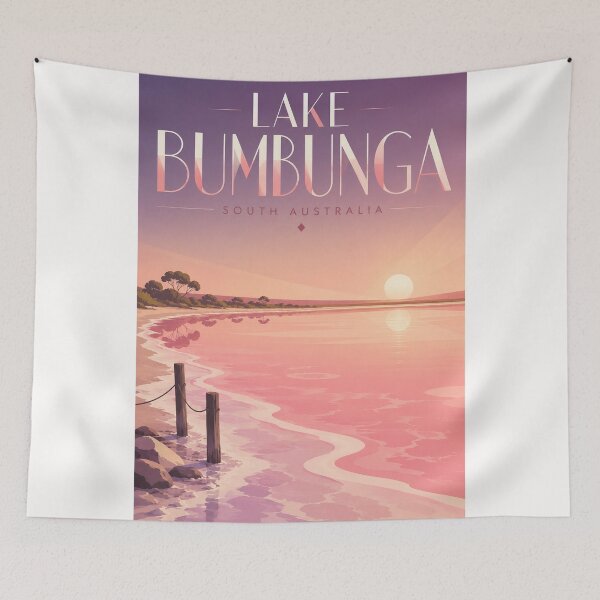 Item preview, Lake Bumbunga South Australia Pink Salt Lake Sunset designed and sold by Places On Earth.