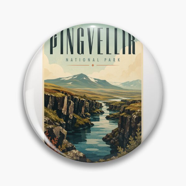 Item preview, Pingvellir National Park Iceland Rift Valley and River Landscape designed and sold by Places On Earth.