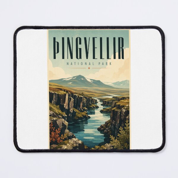 Item preview, Pingvellir National Park Iceland Rift Valley and River Landscape designed and sold by Places On Earth.