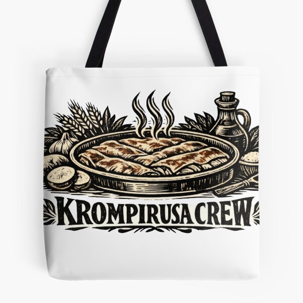 Item preview, Krompirusa Crew Woodcut Balkan Food designed and sold by OfficialBalkan.