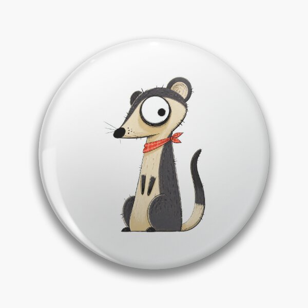 Item preview, Stoat with Coral Neckerchief designed and sold by The-Art-of-D.