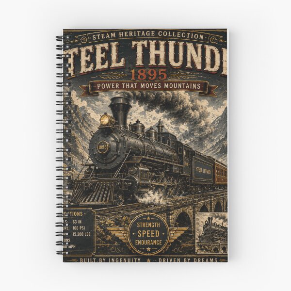 Item preview, Steel Thunder 1895 Vintage Steam Locomotive designed and sold by Nebur2021.