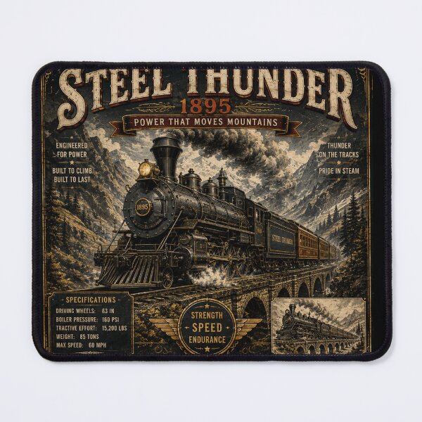 Item preview, Steel Thunder 1895 Vintage Steam Locomotive designed and sold by Nebur2021.