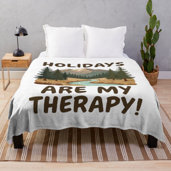 Item preview, For Travel and Holidays Lover good motivational Quote HOLIDAYS ARE MY THERAPY! designed and sold by Giulivo Store Graphic.