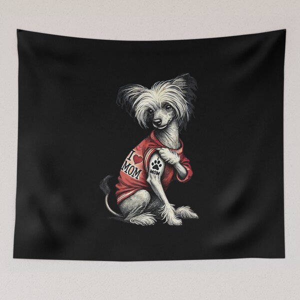 Item preview, Chinese Crested Dog Funny Tattoo designed and sold by goombi-creative.