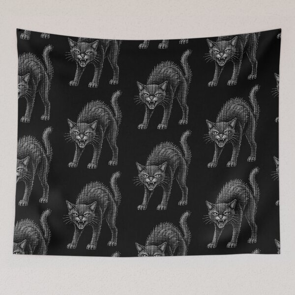 Item preview, Hissing Cat Ascii Art Retro Feline Programmer designed and sold by d247.