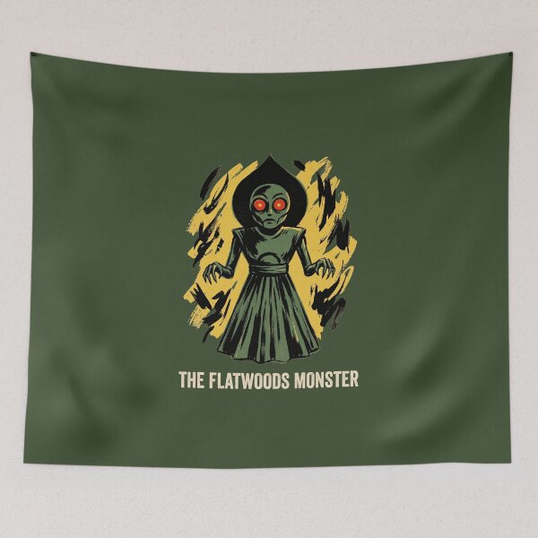 Item preview, Flatwoods Monster West Virginia Cryptid Alien Illustration designed and sold by KiwiRider.
