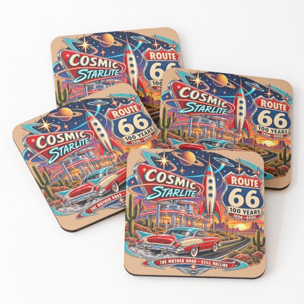Item preview, Cosmic Starlite Route 66 100 Ans Mother Road designed and sold by Normandy Road Heritage™ - Vintage Garage Art.