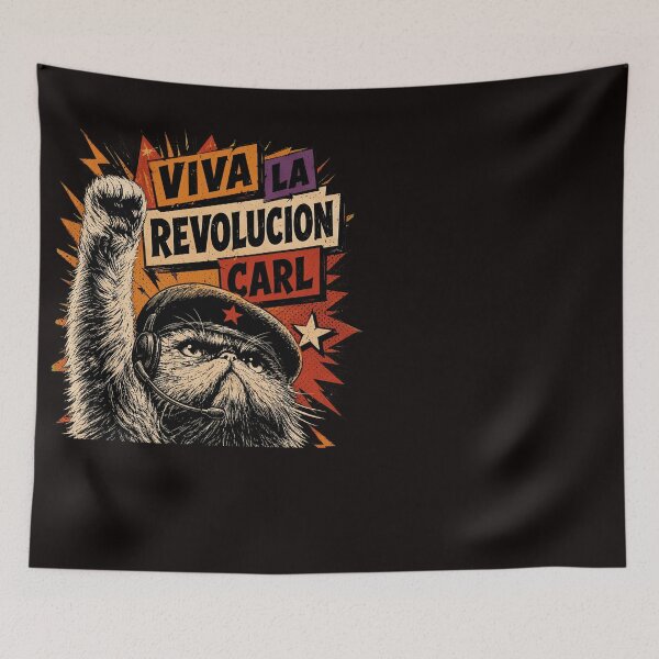 Item preview, Dungeon Crawler Carl Tshirts Viva La Revolucion Carl Funny Revolutionary Cat Gamer designed and sold by Hydlaaksmndriss.