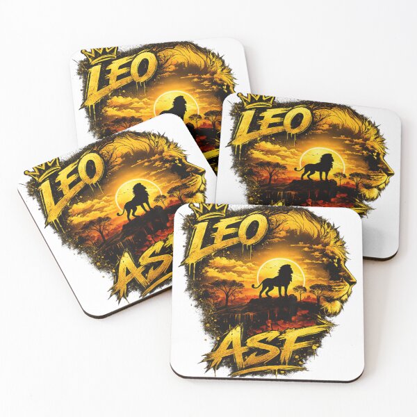 Item preview, Leo ASF – Golden Crown Lion Zodiac Sunset Art designed and sold by Pixele.