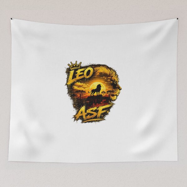 Item preview, Leo ASF – Golden Crown Lion Zodiac Sunset Art designed and sold by Pixele.