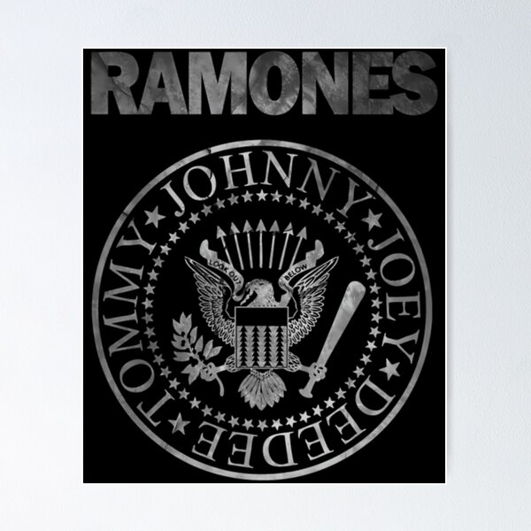 Item preview, Logotipo de la banda Johnny Joey Deedee Tommy Ramones - Diseño gris desgastado designed and sold by HattieRow.