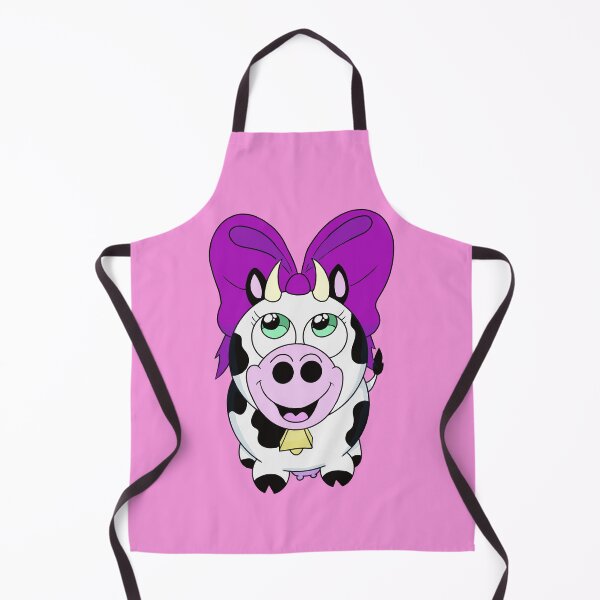 Item preview, Adorable Kawaii Cow with Big Purple Bow - Cute Farm Animal Cartoon designed and sold by CozyCritters8.