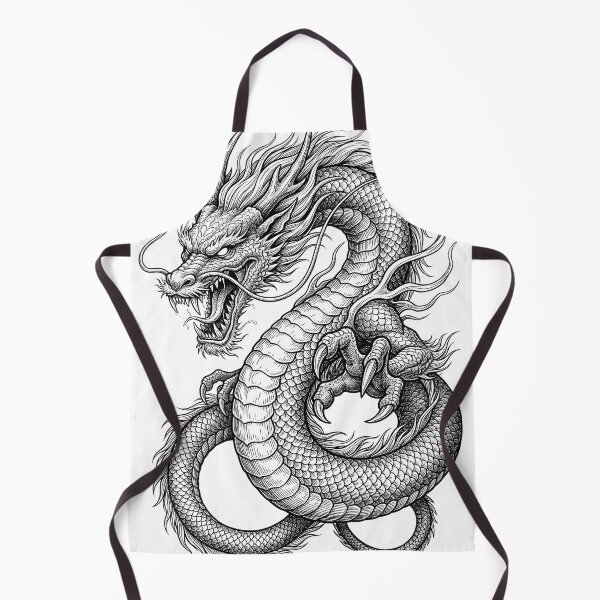 Item preview, Japanese Dragon Oni | Traditional Asian Dragon Ink Illustration designed and sold by DragonSerpent Ink.