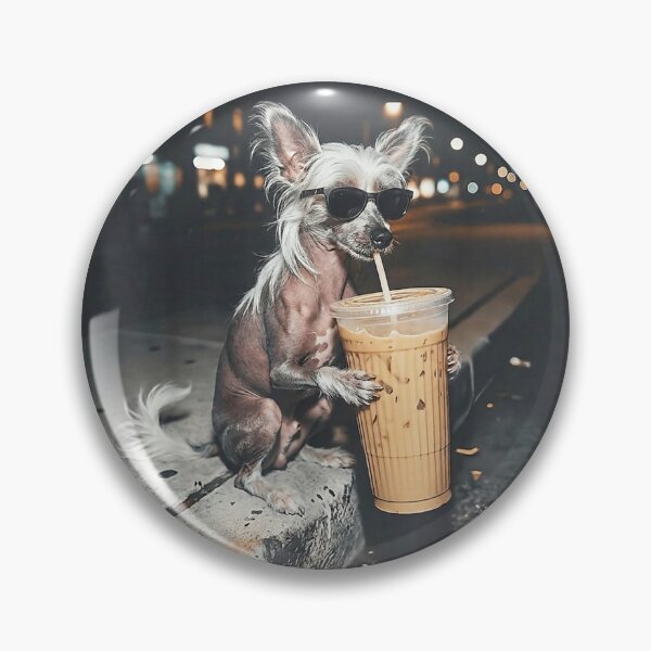 Item preview, Chinese Crested Dog Iced Coffee Funny designed and sold by goombi-creative.