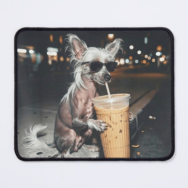 Item preview, Chinese Crested Dog Iced Coffee Funny designed and sold by goombi-creative.