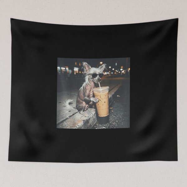 Item preview, Chinese Crested Dog Iced Coffee Funny designed and sold by goombi-creative.