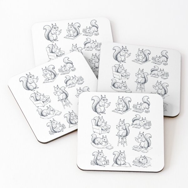 Item preview, Vintage Squirrel Book Reader Reading Animal Lover designed and sold by dian-rody-crest.