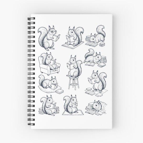 Item preview, Vintage Squirrel Book Reader Reading Animal Lover designed and sold by dian-rody-crest.