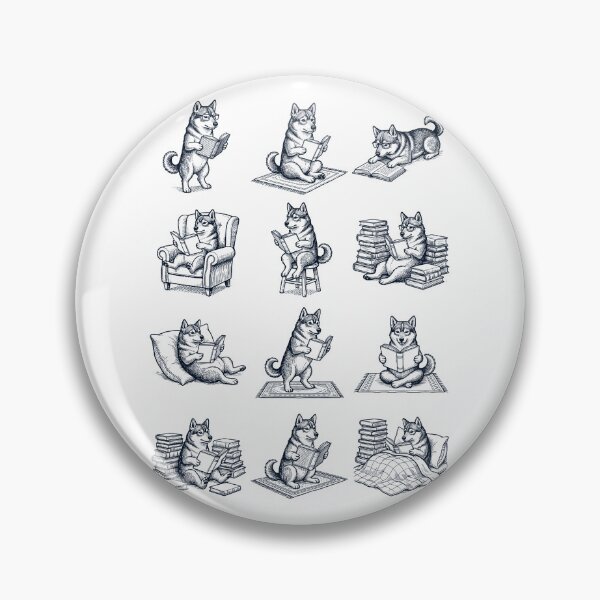 Item preview, Vintage Swedish Vallhund Book Reader Reading Dog Lover designed and sold by dian-rody-crest.