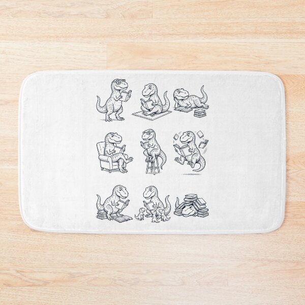 Item preview, Vintage T Rex Dinosaur Book Reader Reading Animal Lover designed and sold by dian-rody-crest.