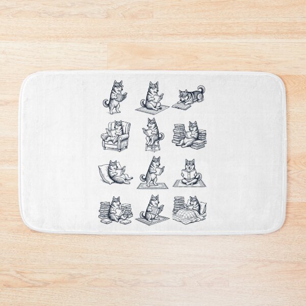 Item preview, Vintage Swedish Vallhund Book Reader Reading Dog Lover designed and sold by dian-rody-crest.