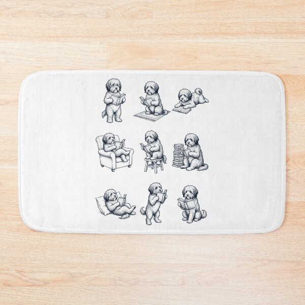 Item preview, Vintage Tibetan Terrier Book Reader Reading Dog Lover designed and sold by dian-rody-crest.