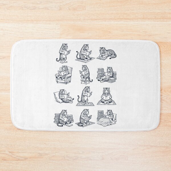 Item preview, Vintage Tiger Book Reader Reading Animal Lover designed and sold by dian-rody-crest.