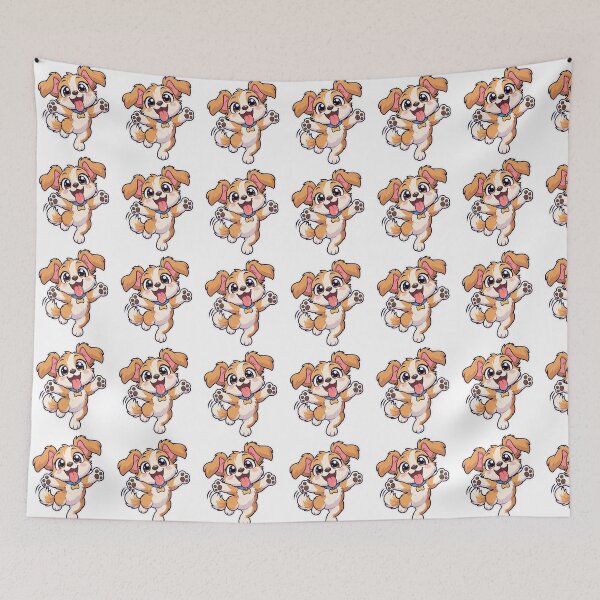 Item preview, Overly Excited Dog – Happy Kawaii Dog Character Sticker designed and sold by Digitalcpy.