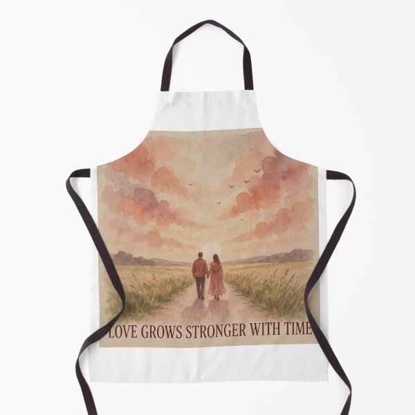 Item preview, Love Grows Stronger With Time – Sunset Couple Watercolor designed and sold by larbimalki.