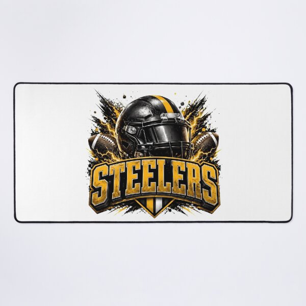 Item preview, Black and Gold Steelers Football Helmet Splash Graphic designed and sold by LindaWash39353.