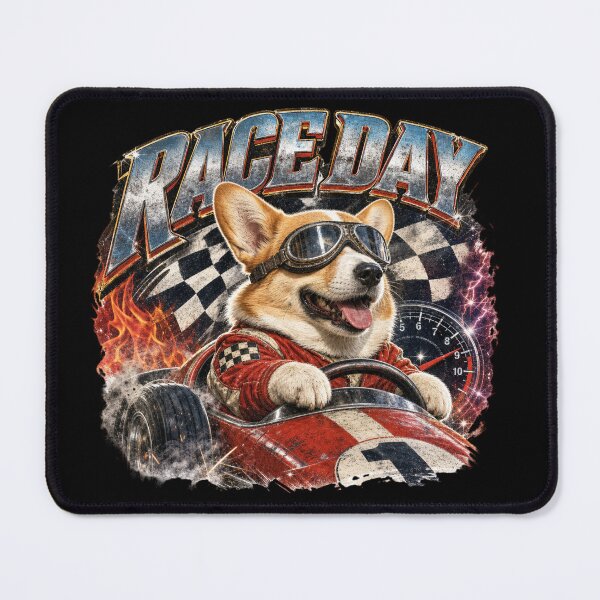 Item preview, Race Day – Corgi Race Car Driver designed and sold by Automotive Art by Greg.