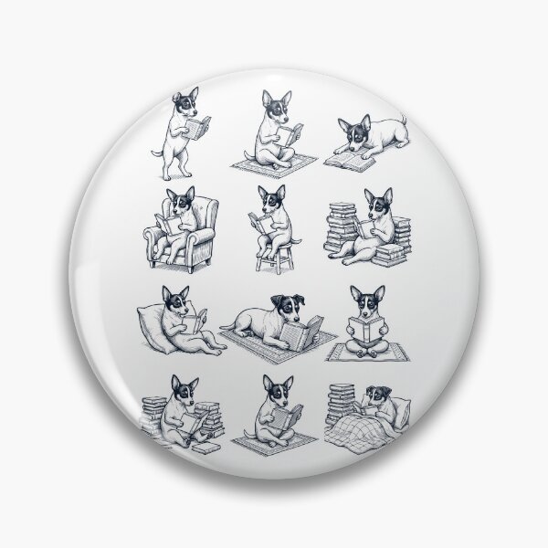 Item preview, Vintage Toy Fox Terrier Book Reader Reading Dog Lover designed and sold by dian-rody-crest.