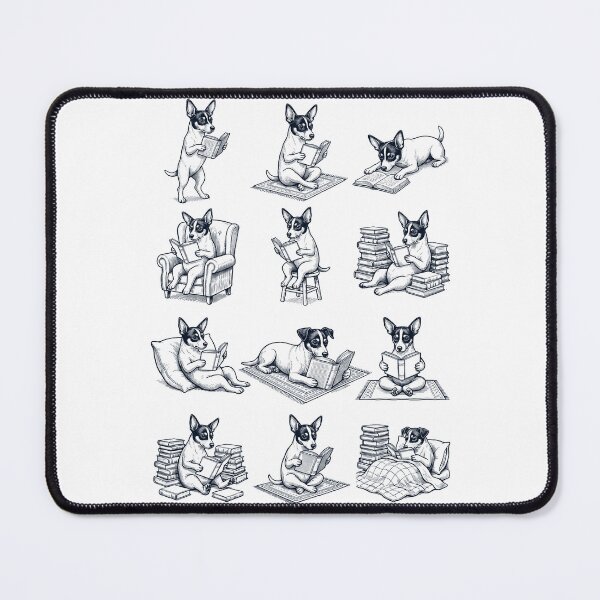 Item preview, Vintage Toy Fox Terrier Book Reader Reading Dog Lover designed and sold by dian-rody-crest.