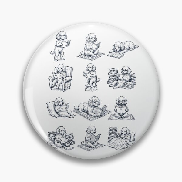 Item preview, Vintage Toy Poodle Book Reader Reading Dog Lover designed and sold by dian-rody-crest.