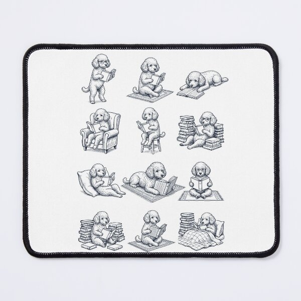 Item preview, Vintage Toy Poodle Book Reader Reading Dog Lover designed and sold by dian-rody-crest.