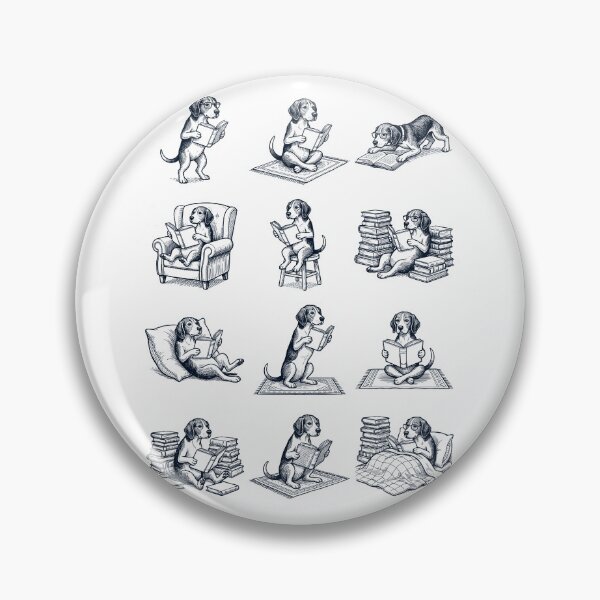 Item preview, Vintage Treeing Walker Coonhound Book Reader Reading Dog Lover designed and sold by dian-rody-crest.