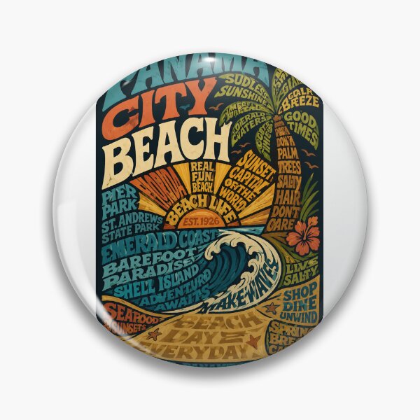 Item preview, Panama City Beach Florida Emerald Coast and Gulf of Mexico Landmarks designed and sold by Aryabek.