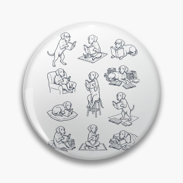 Item preview, Vintage Vizsla Book Reader Reading Dog Lover designed and sold by dian-rody-crest.
