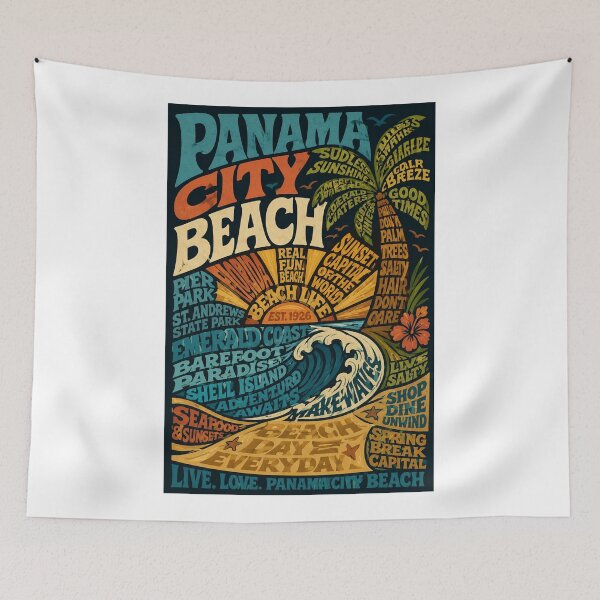 Item preview, Panama City Beach Florida Emerald Coast and Gulf of Mexico Landmarks designed and sold by Aryabek.