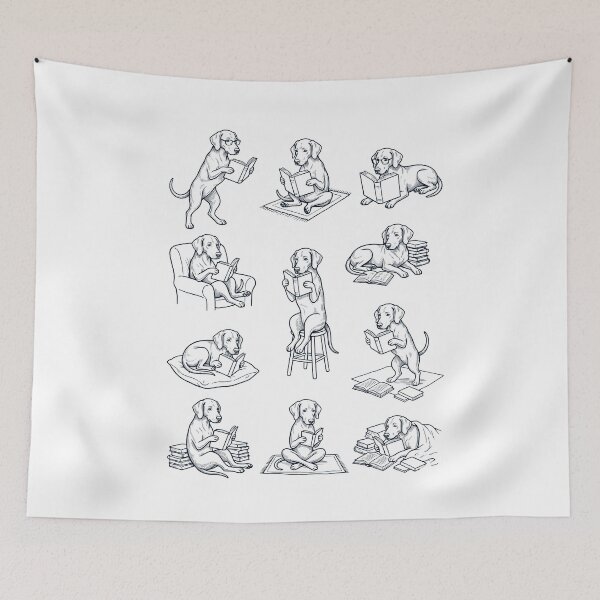 Item preview, Vintage Weimaraner Book Reader Reading Dog Lover designed and sold by dian-rody-crest.
