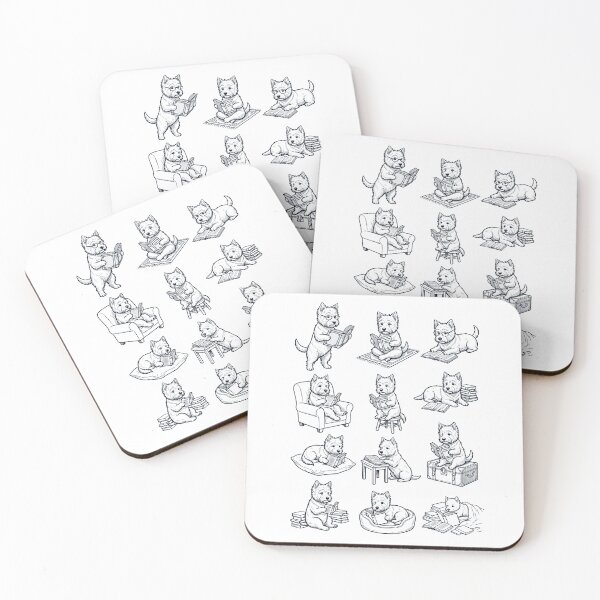 Item preview, Vintage West Highland White Terrier Book Reader Reading Dog Lover designed and sold by dian-rody-crest.