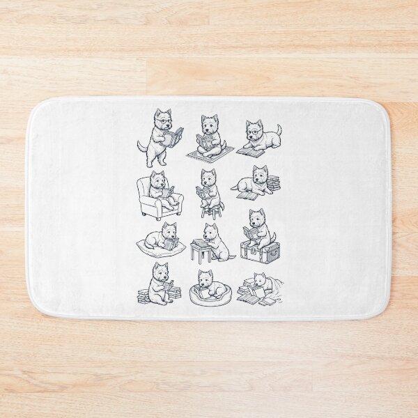 Item preview, Vintage West Highland White Terrier Book Reader Reading Dog Lover designed and sold by dian-rody-crest.