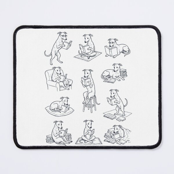 Item preview, Vintage Whippet Book Reader Reading Dog Lover designed and sold by dian-rody-crest.